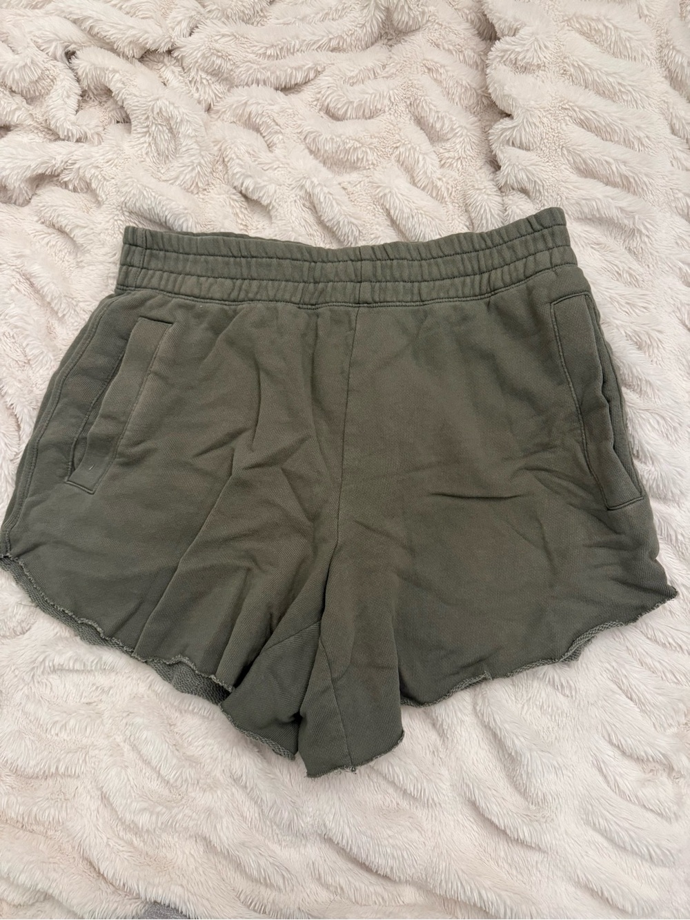 Aerie olive green sweatshorts